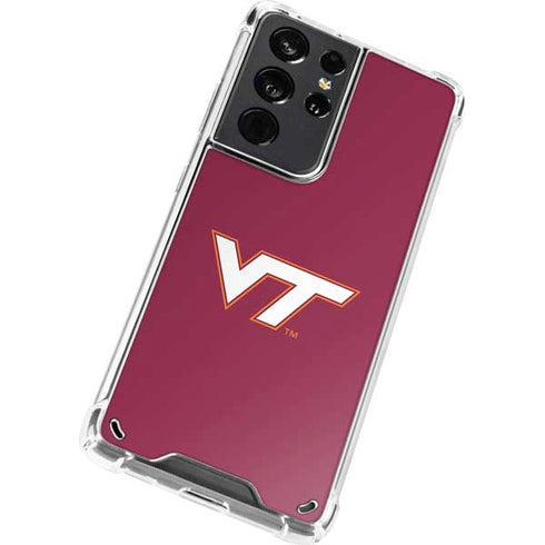 Virginia Tech Maroon Galaxy S21 Ultra 5G Clear Case